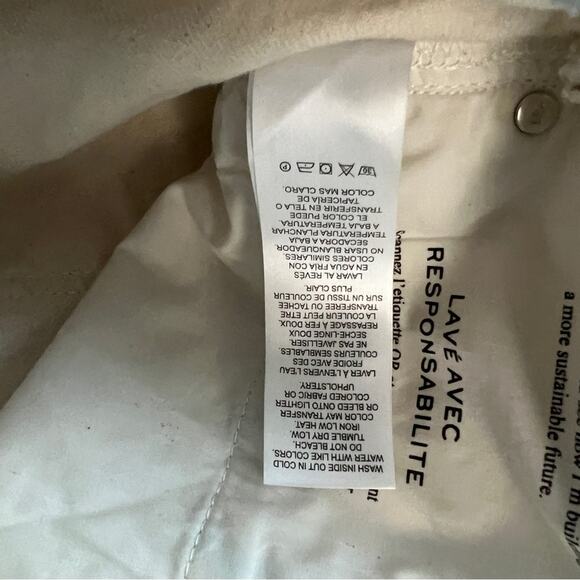 FRAME High Waist Baggy Jeans In Tropical Chambray Abstract Size 27 - Picture 5 of 9